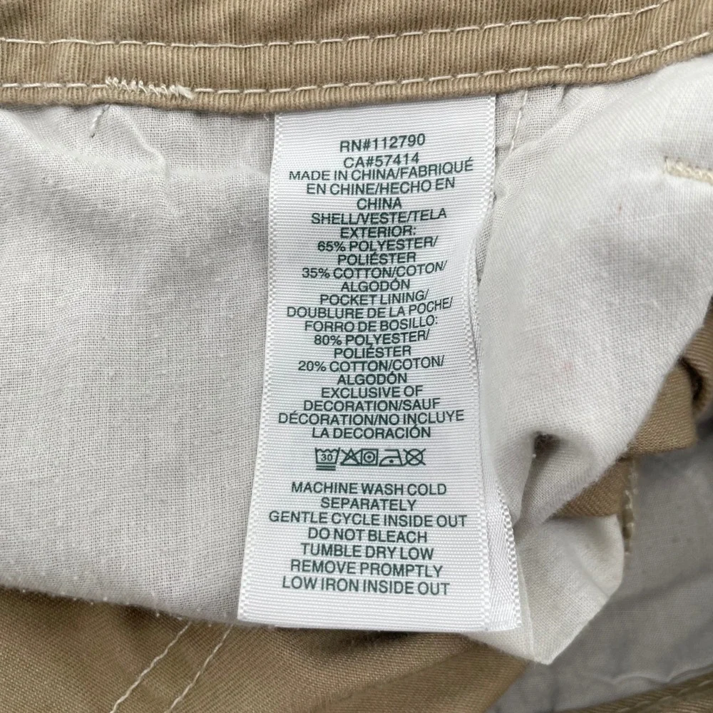 True Religion Cargo Pants Men 34 Tan Khaki Straight Leg Horseshoe Pocket Utility